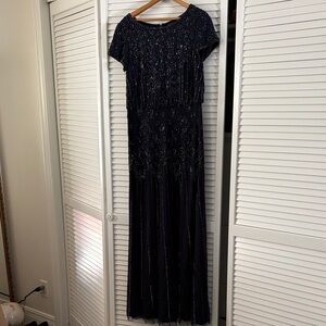 Adrianna Papell Midnight Blue Maxi Dress